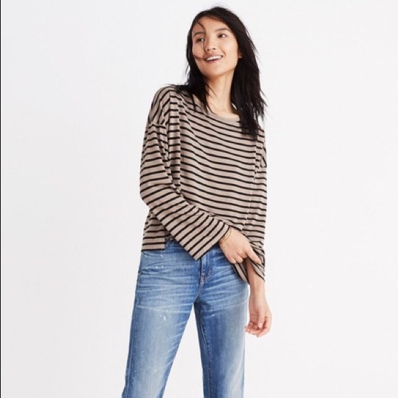 Madewell striped wide-sleeved top - Picture 1 of 8